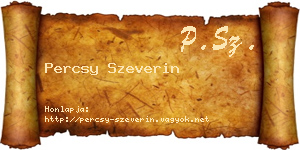 Percsy Szeverin névjegykártya